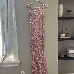 Peppermayo Pink Sequin Maxi Dress